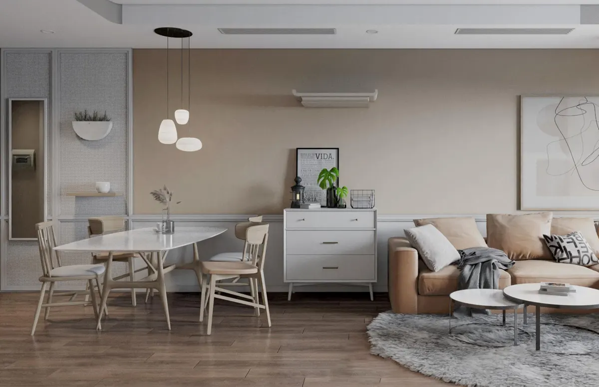 Scandinavian design living room interior