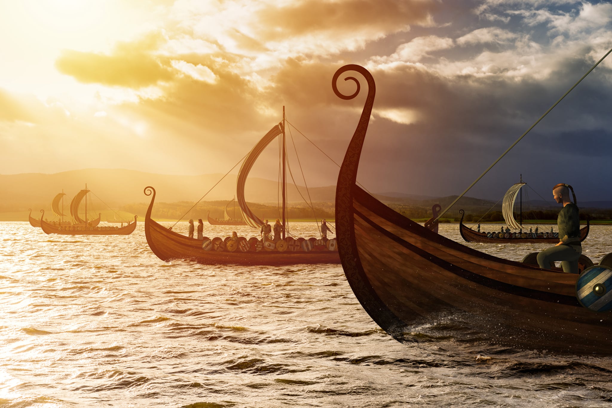 The Vikings explored the Americas nearly 500 years before Columbus