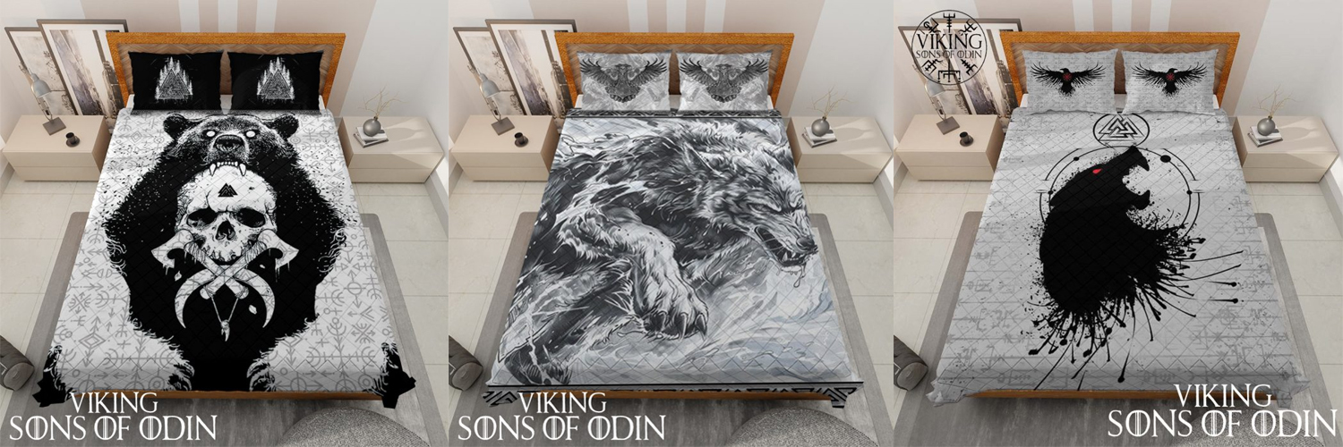 White Christmas Viking Bedding