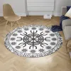 Viking Round Carpet Vegvisir And Rune