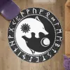 Viking Round Carpet Yin Yang Wolf and Rune