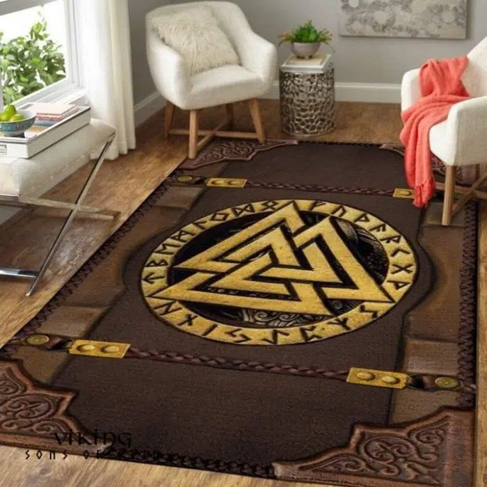 Viking Rug Valknut Vintage