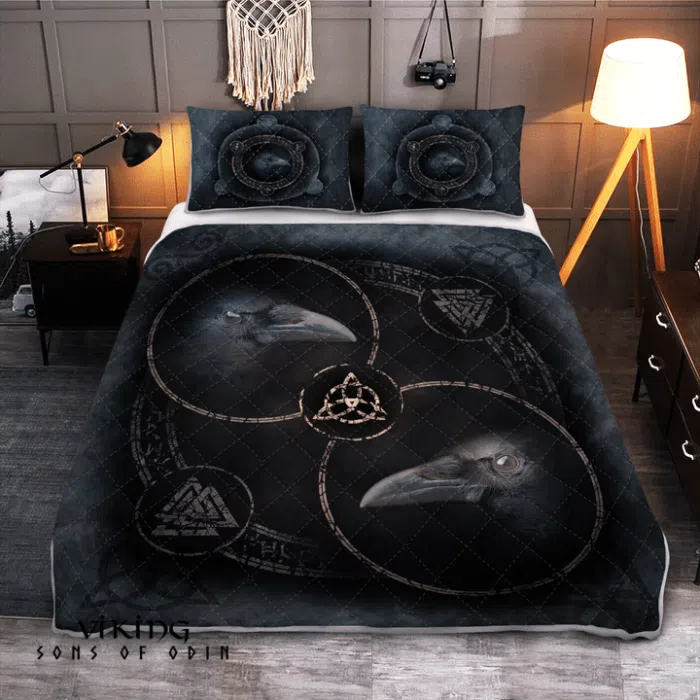 Viking Bedding Set Raven And Rune