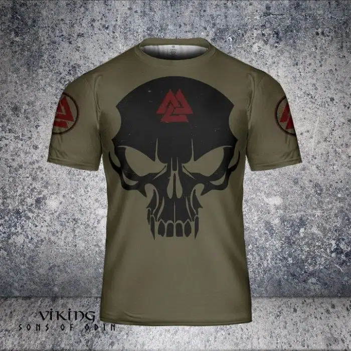 Viking shirt Skull Honor The Warrior