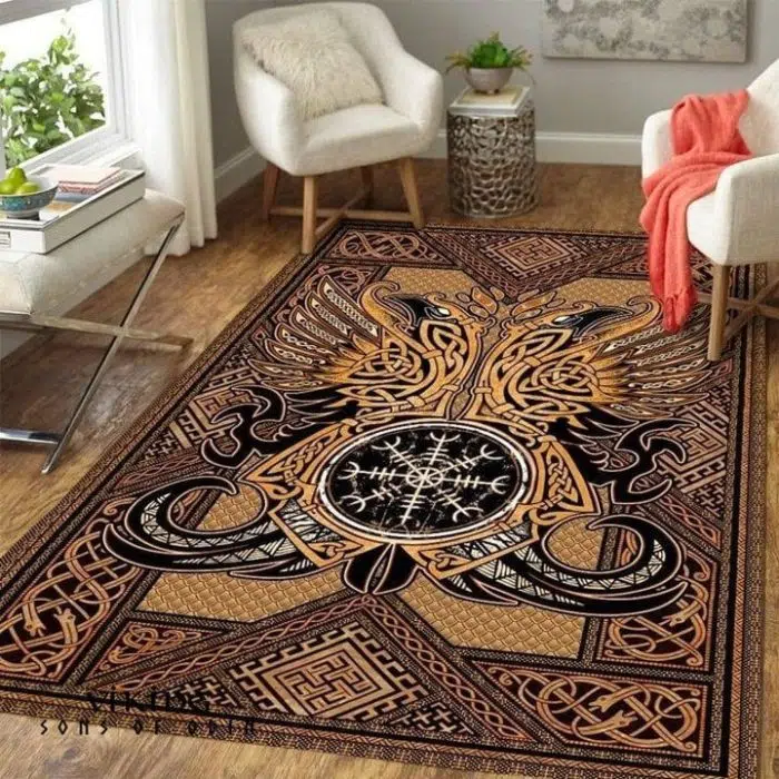 Viking Rug Raven Vintag