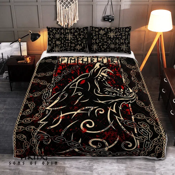 Viking Bedding Set Fenrir With Chain