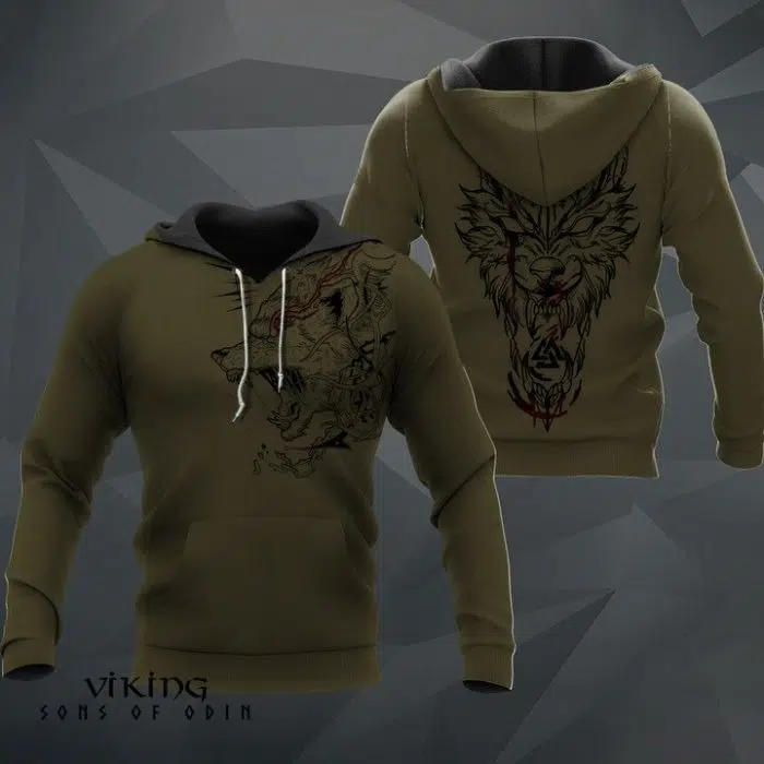 VIKING TSHIRT WOLF AND RUNESTONE WITH VIKING STYLE. IT IS PRINTED WITH "WOLF AND RUNESTONE". INNOVATIVE AND CREATIVE VIKING STYLE PRODUCTS.