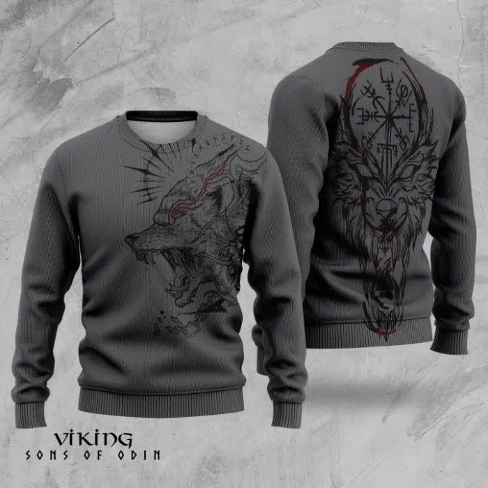 Viking shirt Wolf And Runestone