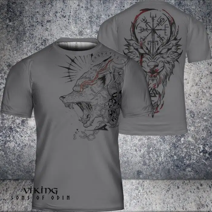 Viking shirt Wolf And Runestone