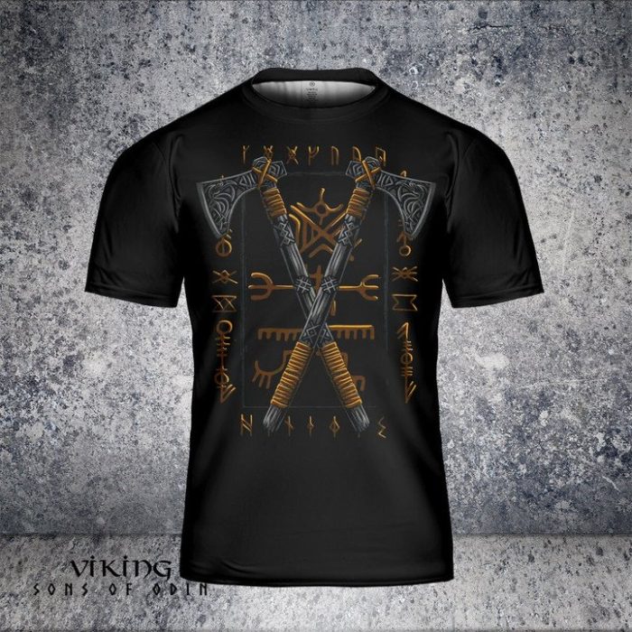 Viking Shirt Viking Age - Bearded Axes