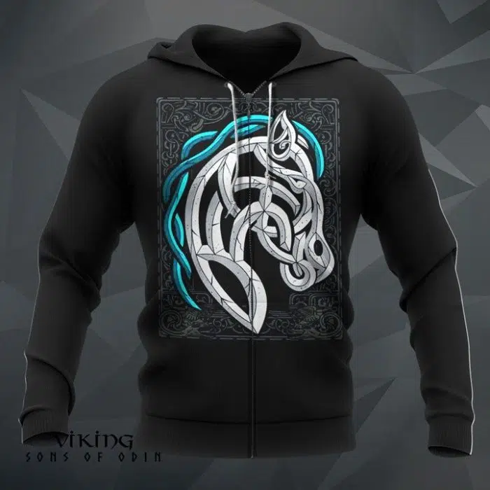 Viking Tshirt Sleipnir Eight-Legged Horse