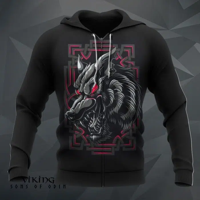 Viking Tshirt Fenrir Wolf Fenris-Wolf