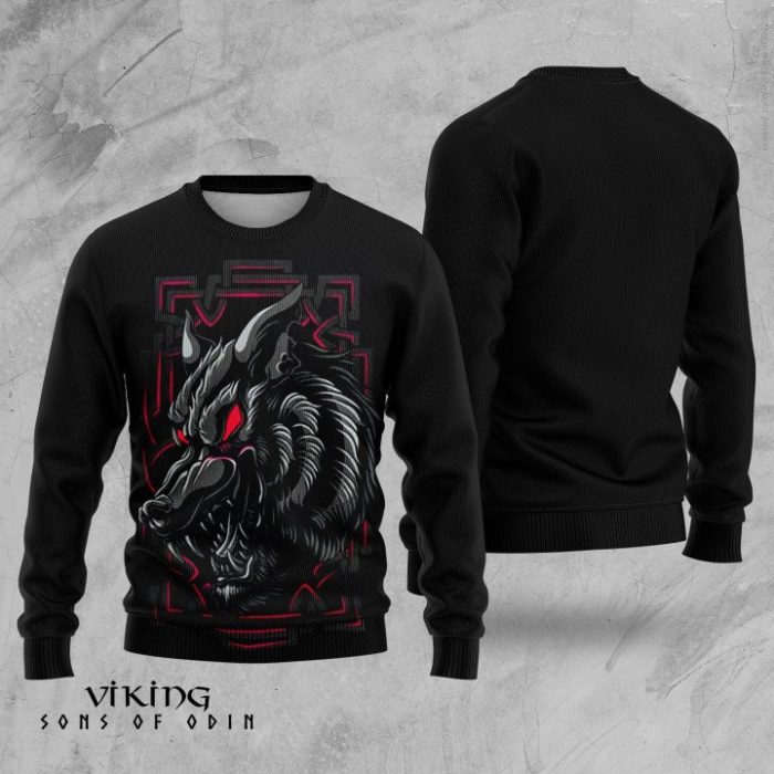 Viking Tshirt Fenrir Wolf Fenris-Wolf