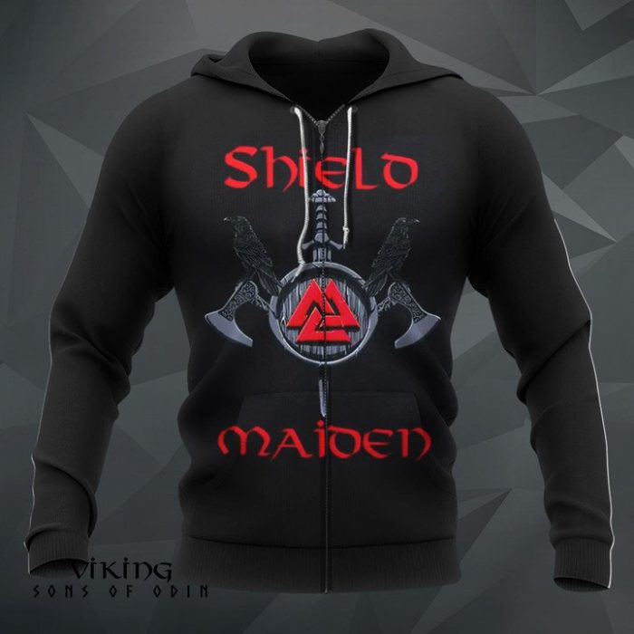 Viking Tshirt Shield Maiden - Female Viking Warrior
