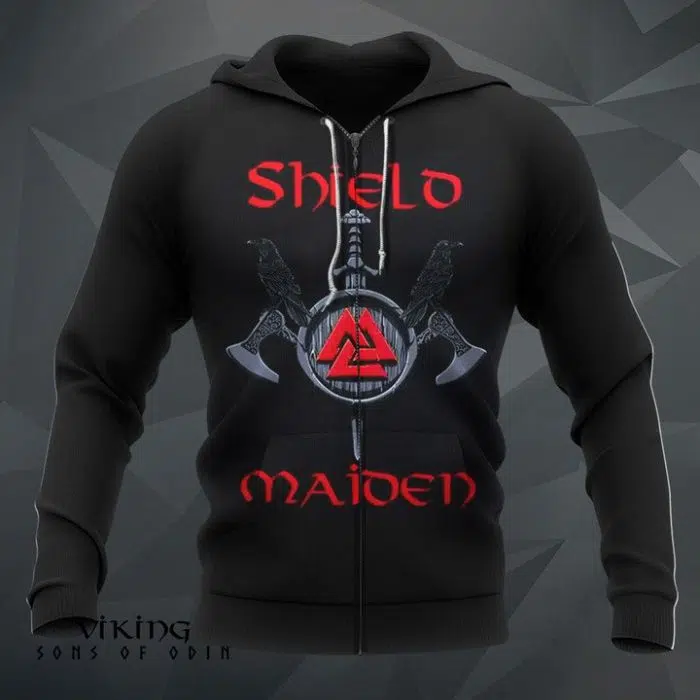 Viking Tshirt Shield Maiden - Female Viking Warrior