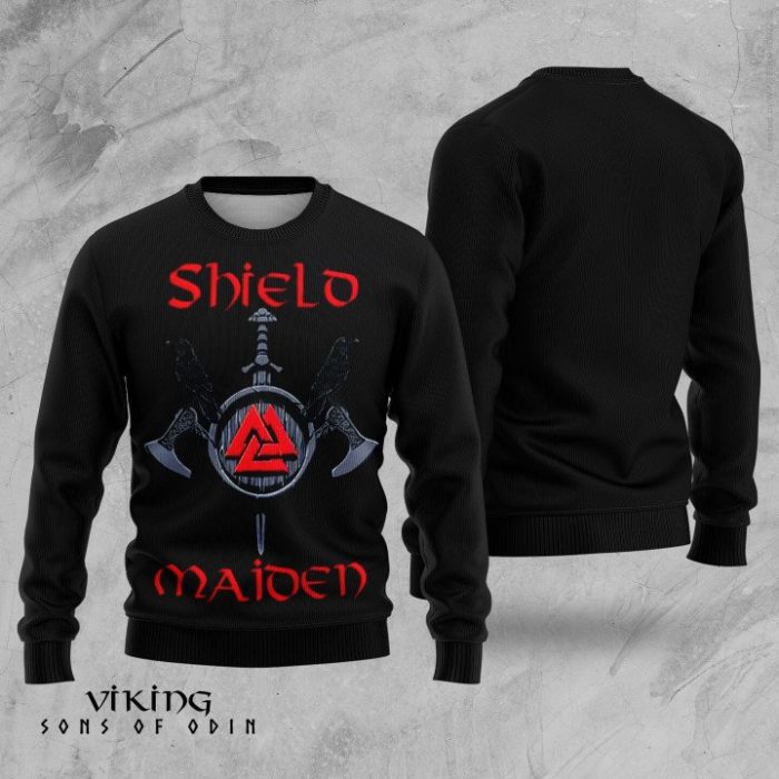 Viking Tshirt Shield Maiden - Female Viking Warrior