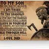 Viking Poster To My Son, Never Feel That You are Alone – Love, Dad