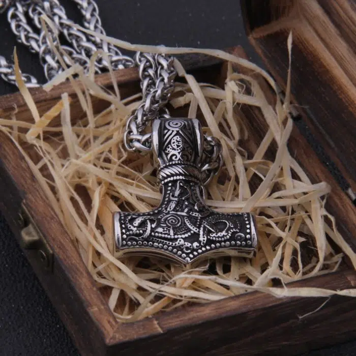 Viking Necklace Thor's Hammer Mjolnir