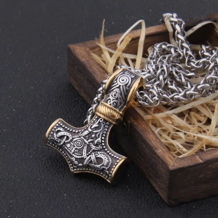 Viking Necklace Thor's Hammer Mjolnir