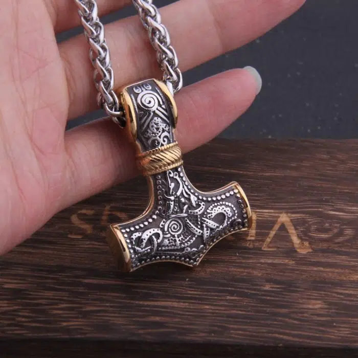 Viking Necklace Thor's Hammer Mjolnir