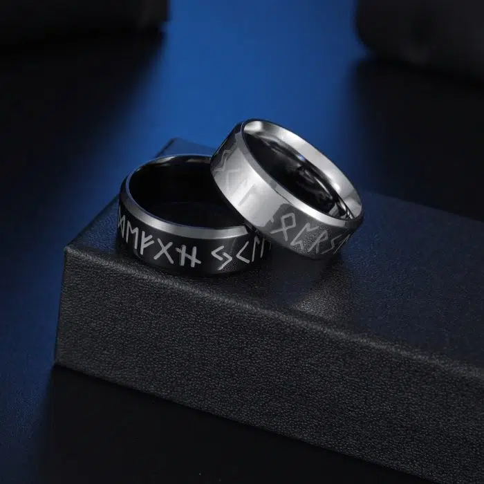 Viking Ring Rune Words Odin Norse