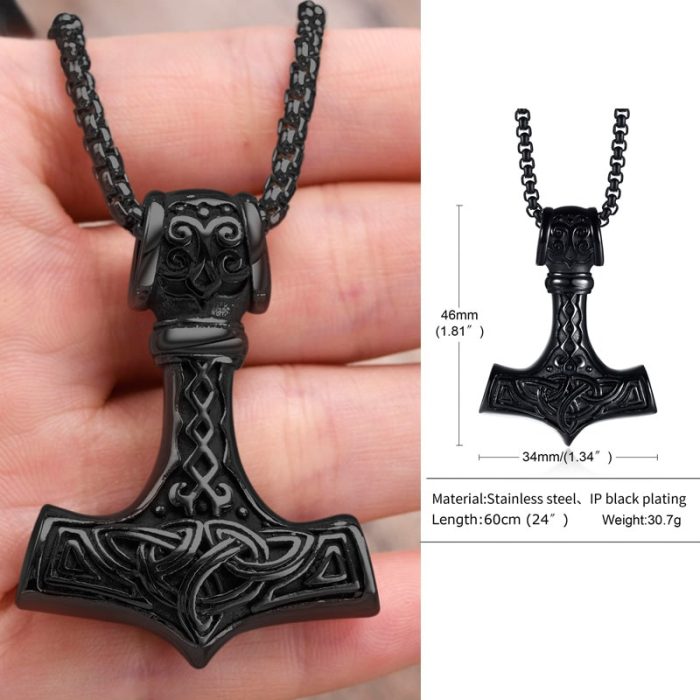 Viking Necklace Norse Viking Thor's Hammer Talisman