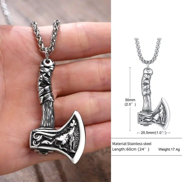 Viking Necklace Norse Viking Thor's Hammer Talisman