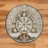 Viking Round Carpet Tree Of Life Vegvisir