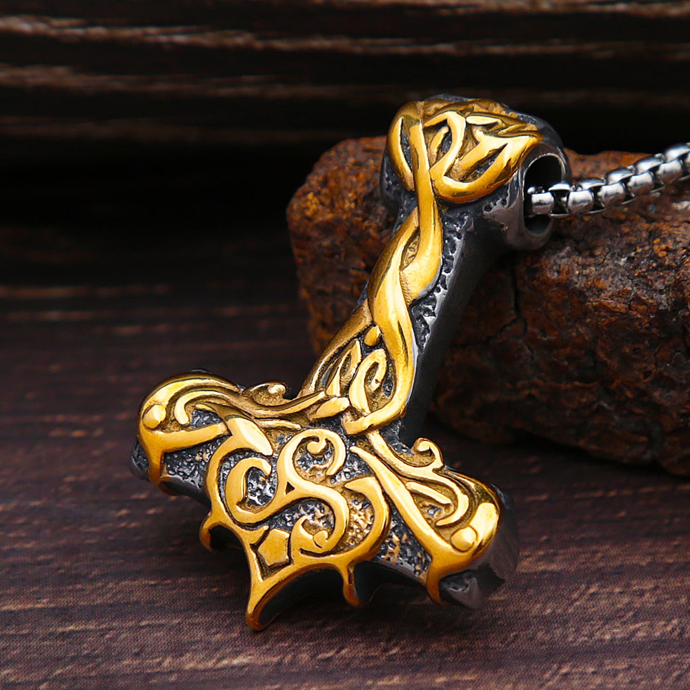 Odin Thor's Hammer Mjolnir Pendant Viking Necklaces Adjustable Necklace  Pendant Jewelry Scandinavian Viking Thors Hammer Pendant Hammer