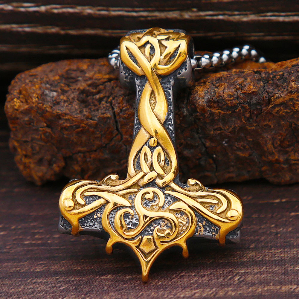 Gold small Danish Thor's Hammer – WhirlingSun