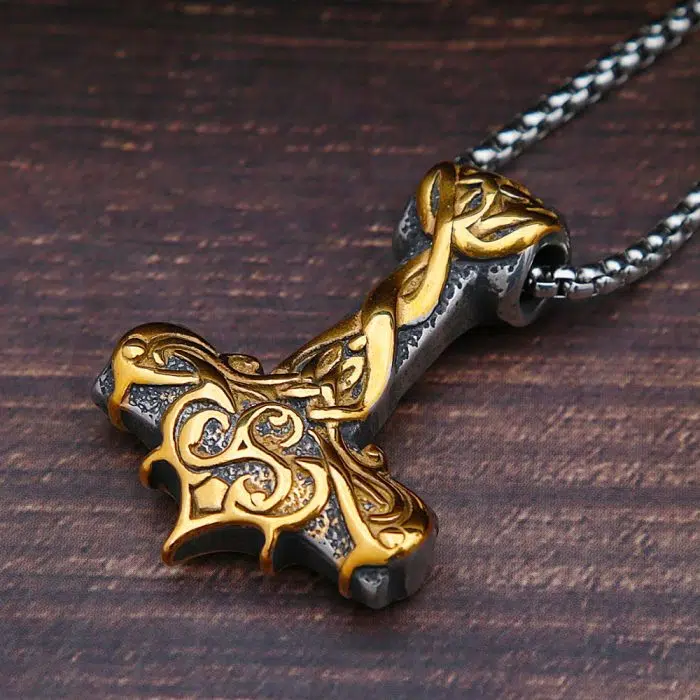 Viking Necklace Thor's Hammer Mjolnir