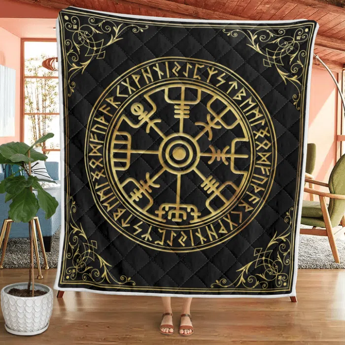 Viking Quilt Vegvisir And Runes