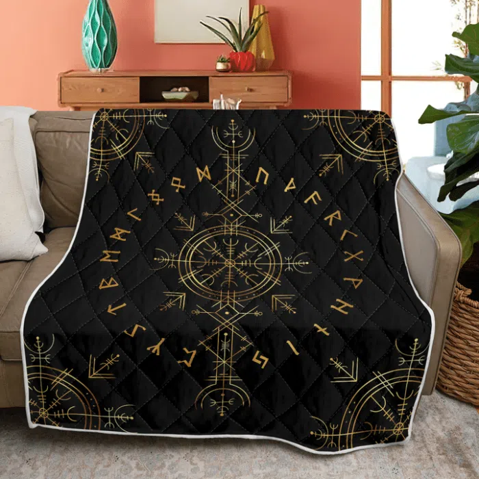 Viking Quilt Vegvisir And Runic