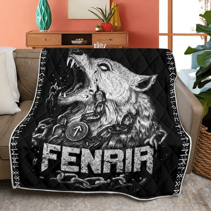 Viking Quilt Fenrir And Rune