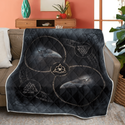 Viking Quilt Raven With Symbol