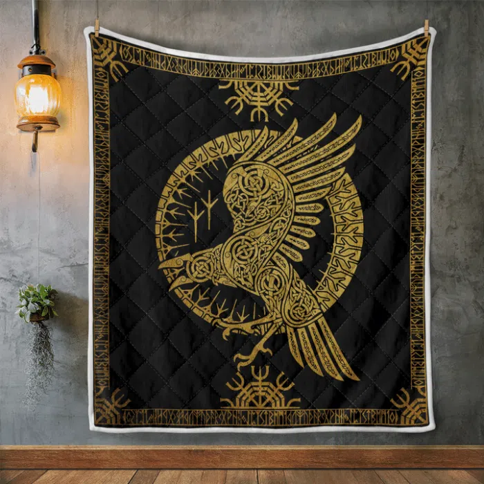 Viking Quilt Raven And Rune