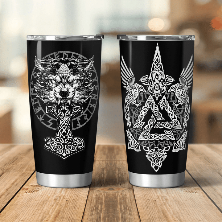 Personalized To My Mom From Son Stainless Steel Tumbler Cup Wolf