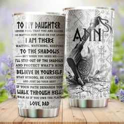 Viking Tumbler Personalized Gift For Daughter Tumbler, Viking ,Never Feel That You Are Alone No Matter How Near Or Far Apart
