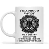 Viking Mug Gift Ideas For Dad Father’s Day Viking Dad I Am A Proud Daddy Of A Pretty Daughter If You Make Her Cry I Will Make You Bleed