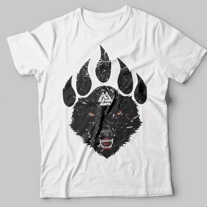 Viking Shirt Wolf Valknut