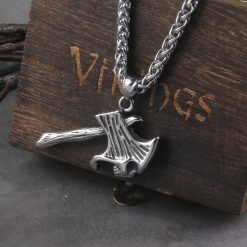 Viking Necklace Skull Axe