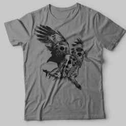 Viking Shirt Raven Skull