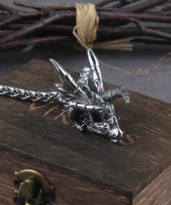 Viking Necklace Dragon Pendant
