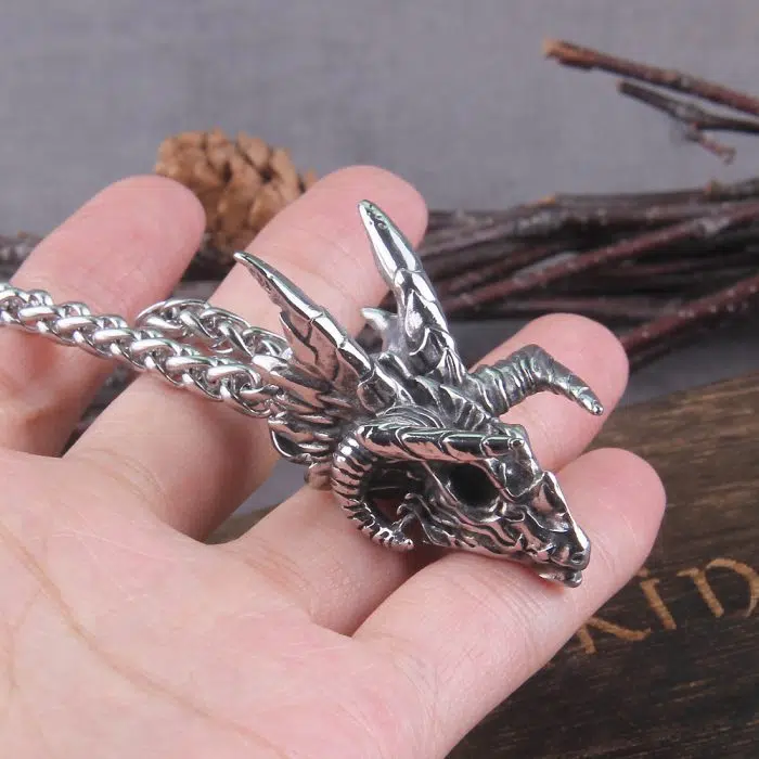 Viking Necklace Dragon Pendant