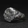 Viking Ring Compass Runic Statement
