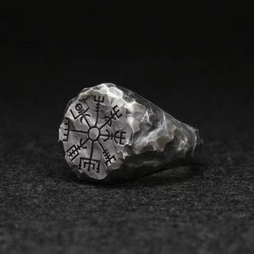 Viking Ring Compass Runic Statement