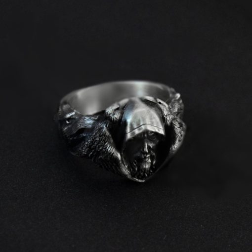 Viking Ring Odin Raven