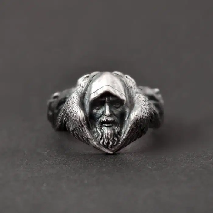 Viking Ring Odin Raven