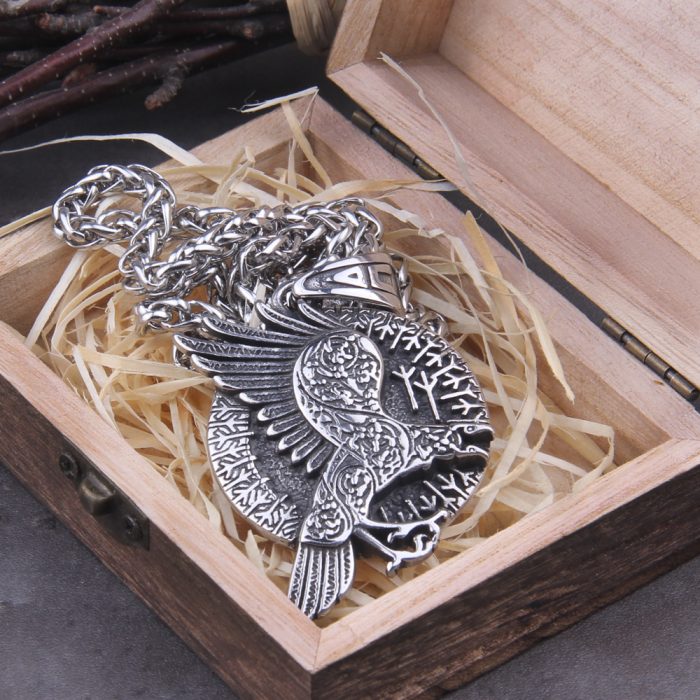 Viking Necklace Norse Odin Symbol Viking Raven