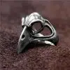 Viking Ring Crow Skull crafted in solid Stainless Steel. Written on it with the Viking Ring Crow Skull.